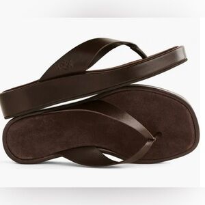 Reformation Eden Platform Flip Flop SIZE 8.5 Espresso Brown